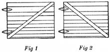 These figures are two braces set at different angles to keep the gates from sagging.